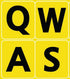 English US Large Letters Yellow Keyboard Stickers...