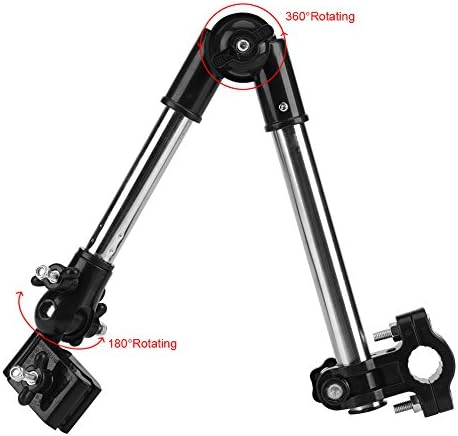 Umbrella Holder for Stroller, 360° Adjustable Bike Umbrella Stretch Mount Stand Holder Baby Stroller Pram Chair(Black)...