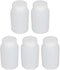 Bettomshin 5Pcs 100ml PE Plastic(Food Grade) Bottles, Wide Mouth Lab Reagent Bottle Liquid/Solid Sample Seal Sample Storage Container with Graduat...