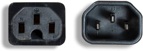 AC Extension Power Cord, IEC320 C14 to IEC320 C15, 14 AWG, 15A, 250V (ZWACDEAE-06)...