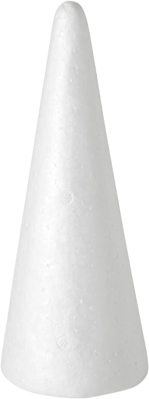 Juvale Cone Shapes Foam Cones for Crafts - 2.87 x 7.25 in White Polystyrene - 12 Pack - DIY Decor & Art Projects...