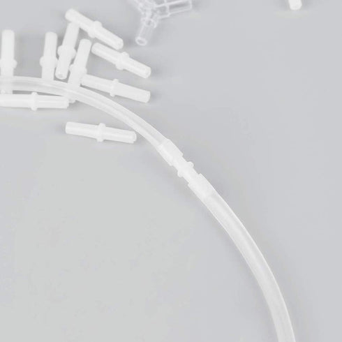 NGe 30 Pieces 4mm/ 3/16" OD Plastic Aquarium Air Line Tubing Connector Splitter, T/Y/L/Cross Shape and 2 Way Connector, for 4mm/ 3/16" ID Air Hose...