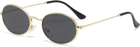 JOVAKIT Retro Oval Sunglasses for Women Vintage Trendy 90s Small Sun Glasses Classic Oval Shades Metal Frame Eyewear...
