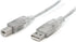 StarTech.com Clear A to B USB 2.0 Cable - USB Cable - 4 pin USB Type A (M) - 4 pin USB Type B (M) - 3 ft - Transparent (USBFAB3T)...