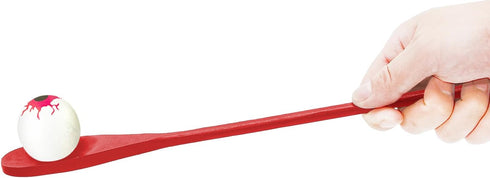 Easter Egg and Spoon Race Game 6 Players, Halloween Eyeball and Spoon Relay Race Games for Kids & Adults, Wooden Spoon Game Egg Game for Party Car...