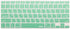 XSKN Hebrew Israel Language Mint Green Color Silicone Keyboard Skin Cover for 2015 and Ealier Released MacBook Air 13, Pro 13 15 17 inch, US Layou...
