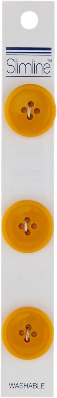 Slimline Buttons Series 1-Yellow 4-Hole 3/4-inch diameter...