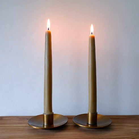 Candlestock Real Bayberry Taper Candle Pair 8 inch - Pure Bayberry and Pure 100% USA Beeswax Blend - Dripless Taper Candle Pair...