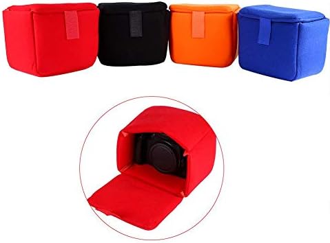 Zerone Waterproof Camera Bag, Shockproof Padded DSLR Camera Bags Insert Case, Camera Organizer with Hook and Loop for Camera Storage(Orange)...