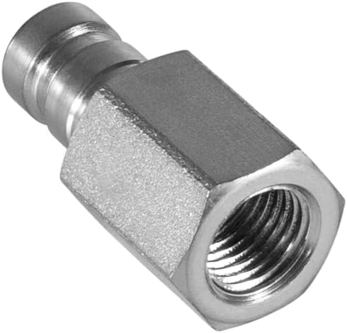 Camoo PD342 Series PD Steel Test Port and Diagnostic Equipment Quick Nipple with Female Pipe Thread, 1/8" Body Size, 1/4"-18 NPTF Thread Size, 1.6...