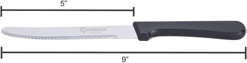 Cuisinox Steak Knives Set of 4 Black Polypropylene Handle with Rounded Tip...