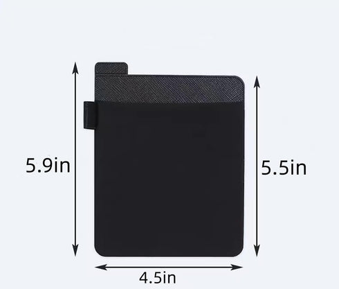 AubRie Universal Stick-On Mouse Pouch, Wireless Mouse and Pen Holder, Reusable Adhesive, No Glue Residue, Compatible with Battery Pack(Black)...