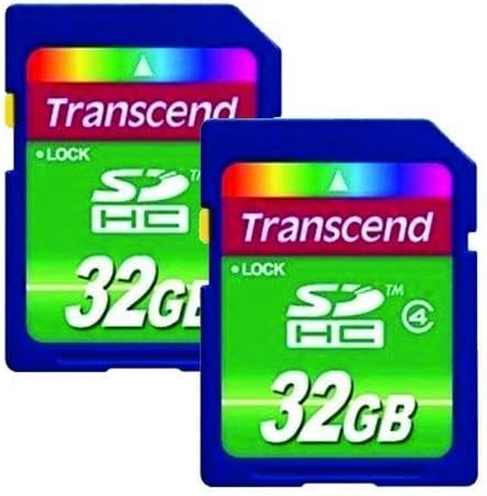 Transcend Digital Camera 32 GB Memory Card, Compatible with Canon PowerShot ELPH 180 Digital Camera Memory Card 2 x 32GB Secure Digital High Capac...