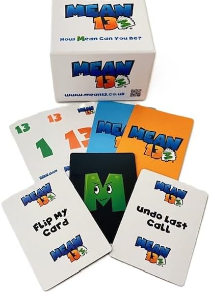 Mean 13! The New and Hilarious Family Card Game Where only The craftiest Players Will Win. A Great Mix of Strategy, Laughter with a Sprinkle of Mi...