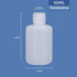 100ml/2 Pcs HDPE Narrow Mouth Round Container, Leak Proof Plastic Lab Chemical Reagent Bottles, Water Sample Bottles (Translucence, 3.4 oz)...
