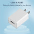 Wall Charger Cube 5V1A USB Power Supply Charging Block Universal Wall Plug Brick Portable Travel Fast Charger Power Adapter for iPhone, Samsung Ga...