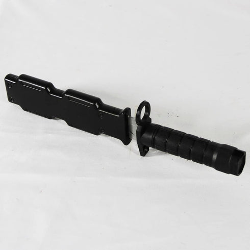 Prop Knife Fake Knife Toy Knife for Kids Harmless Safe Fake Knife for Halloween Party 10 Inch (Black with scabbard)...