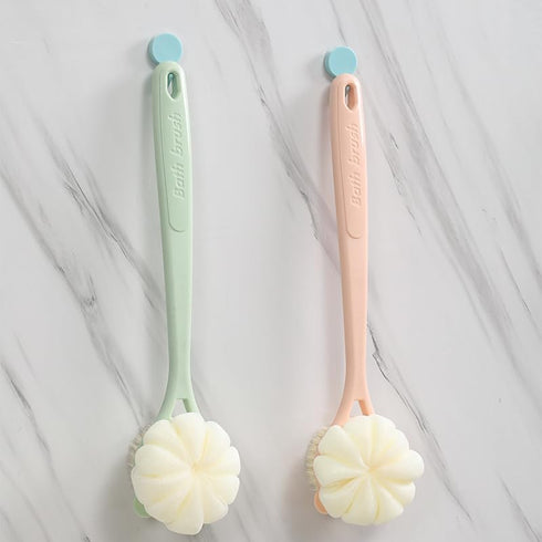 15.7inch Upgrand Shower Body Brush,Soft Bristles and Loofah/Mesh Sponge Ball Long Handle Bath Brush Back Scrubber for Gentle Skin Exfoliating and ...