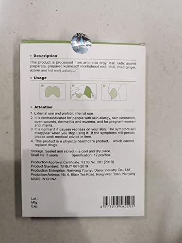 MQ 24 Count Knee Patches, Heat Patches for Knee, Knee Relief Patches, Warming Herbal Patches Long-Lasting Relief for for Knee, Back, Neck, Shoulde...