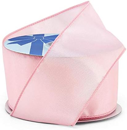 Light Pink Wired Satin Ribbon 2 1/2" X 25 Yards...