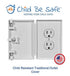 Baby Toddler Pet Resistant Electrical Safety Cover Guard for Home and Business, Made in USA, Traditional Outlet (1 Count, White)...