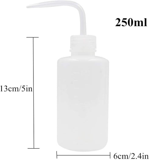 Yuelong Plastic Squeeze Bottle, 2Pcs Safety Wash Bottle 250ml Convenient Green Soap Supply Tattoo Squeeze Bottle with Scale Labels for Medical Lab...