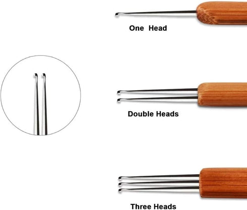 Dreadlock Crochet Hook for Hair, Dreadlocks Needle for Wig Braid Craft Hair Weaving Tool 0.75mm 3pcs/Lot......