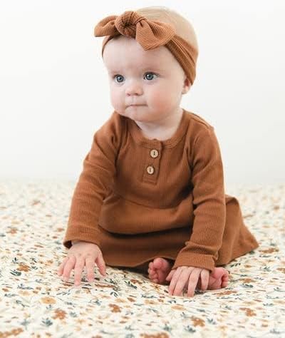 Harvest Floral Muslin Crib Sheet by Mebie Baby, Soft and Breathable Bed Sheets for Babies, Modern Neutral Bedding for Cribs, Standard Crib Mattres...