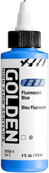 GOLDEN High Flow Acrylics, Fluorescent Blue, 4 fl. oz. / 118 ml Bottle...