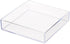 iDesign Decorative Countertop Vanity Tray Organizer for Bathroom, Bedroom, Closet, Entryway, The Clarity Collection – 8" x 8" x 2", Clear...