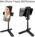 MOUNTDOG Portable Webcam Stand & Mini Tripod - Extendable Tabletop Tripod for iPhone, Camera, Samsung & Smartphone - 360 Rotation, Black...