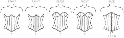 McCall's Patterns M7339 Misses' Overbust or Underbust Corsets by Yaya Han, A5 (6-8-10-12-14)...