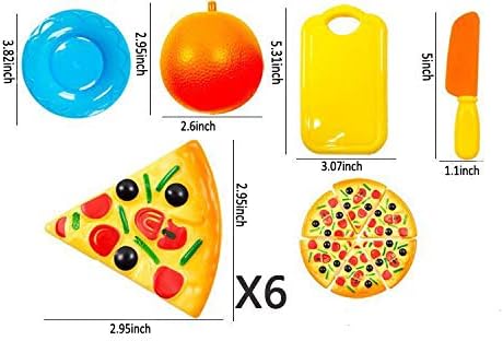 Cutting Fruits Vegetables Set, 24 Pack Play Kitchen Plastic Cutting Food for Kids Pretend Play Kitchen Toys Educational Food Toys for Children Gir...