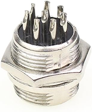 Aviation Plug Connector 10 Pairs Male Female Panel Metal Wire Connector 16mm Socket (8 Pins 10-Pack)...