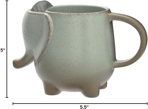 Ceramic 15oz Elephant Tea Mug Green...