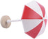 1/12 Dollhouse Beach Umbrella Plastic Deck Chair Umbrella Beach Accessories Aquarium Terrariums Decoration Cake Ornaments - Red M...
