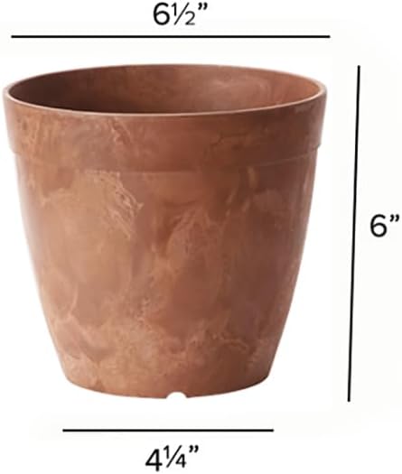 Dolce Round Planter, Rust, 6"...