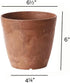 Dolce Round Planter, Rust, 6"...