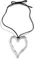 Chunky Heart Choker Necklace Y2k Big Heart Pendant Fashion Adjustable Chain Heart Necklaces For Women Teen Girls Christmas Trendy Jewelry Accessor...