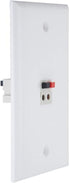 1 Port Speaker Jack Speaker Module Keystone Single Gang Wall Plate Speaker Wall Plate for Home Theater - White (1-Port)...