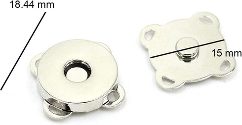 10 Sets Sew in Magnetic Bag Clasps Button Snaps Clasps Magnet Button for Purses Handbag Clothes Scrapbooking Closure Fastener Sewing Craft DIY (Si...