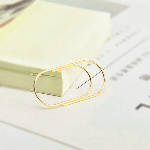 Gold Jumbo Paper Clips 20pcs Oversized Gold Paperclips 50mm/2 inch Non Skid Smooth Finish Steel Wire Office Supply Accessories...