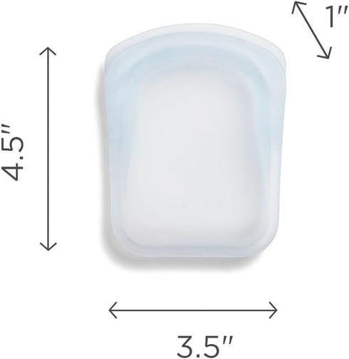 Stasher Premium Silicone Reusable Food Storage Pocket Bag, Clear | Microwave, Sous Vide, Dishwasher, Oven and Freezer Safe | BPA Free, Leak-free, ...