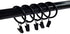 40 Pack Black Matte Metal Curtain Rings with Clips (1.25"?Black)...