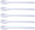 AKOAK 6.7 "Ceramic Egg Spoon (Set of 5), White Long-Handled Ceramic Spoon, Teaspoon for Coffee, Tea, Yogurt, Ice Cream, Sauces and Desserts, Espre...