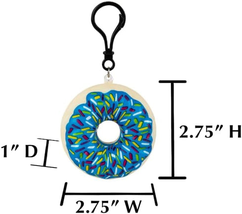 2.75" Squishy Sensory Colorful Backpack Clips or Keychains, 4 ct (Squish Donut, 4 ct)...