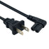 chenyang NEMA 1-15P USA Outlet to IEC 320 C7 90 Degree Angled 18 AWG Power Cable 1M...