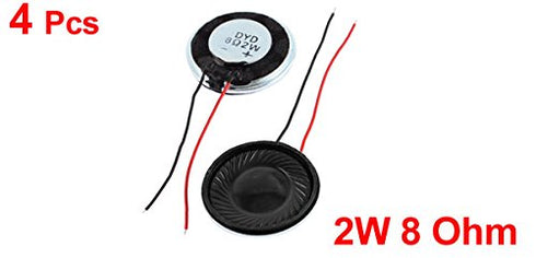uxcell a15080600ux0275 Metal Shell Round Internal Magnet Speaker 2W 8 Ohm (Pack of 4)...