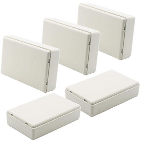Zulkit 5Pcs Project Boxes ABS Plastic Electrical Project Power Case Small Junction Box White 3.15 x 1.97 x 0.83 inch (80 x 50 x 21 mm)...