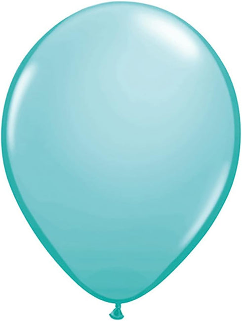 16" Caribbean Blue Qualatex Balloons, Pack Of 50...